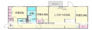 ETERNITY東札幌【3階】の間取り