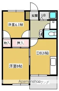 リバーサイドハイツ【2階】の間取り