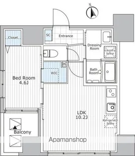 東京都台東区東上野5丁目【マンション】の間取り