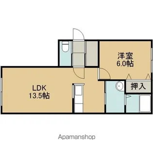 ロイヤルハイム美園D【2階】の間取り