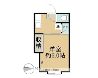 カルチェラタン・アパートメント【108号室】の間取り