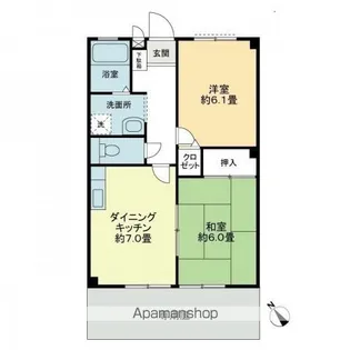 2DKの間取り画像