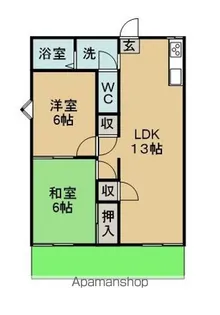 コーポクレセント【101号室】の間取り