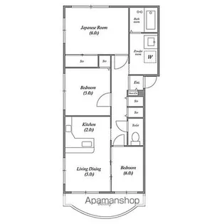 メゾンそれいゆ【201号室】の間取り