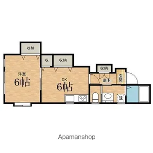 リブレアHINO B棟【102号室】の間取り