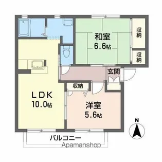 福島県福島市泉字長滝前【アパート】の間取り