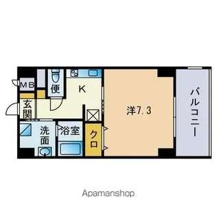 エティプリヌ地行【201号室】の間取り