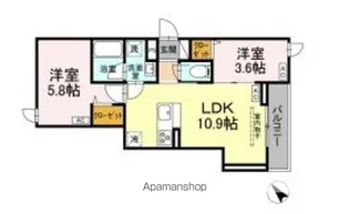 セレスティア堀切II II【2階】の間取り