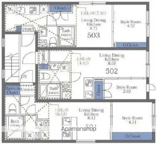 ラフォート森下【303号室】の間取り