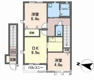 ソラティーオⅠ【2階】の間取り