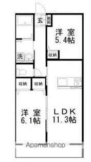 プランドール【2階】の間取り