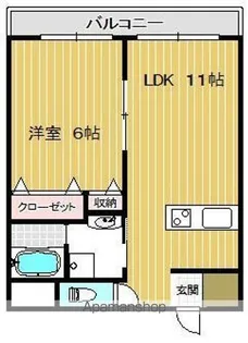 蔵屋マンション第二【1階】の間取り