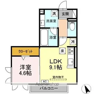 ワイズヴィラ岐南WEST【1階】の間取り