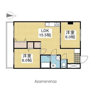 スミタスヴィレッジ空港通Ⅱ【302.号室】の間取り