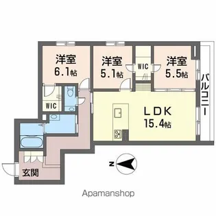3LDKの間取り画像