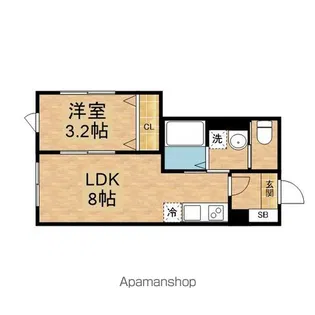 青空とそよ風のメゾン【1階】の間取り