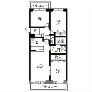 BRO北野【303号室】の間取り