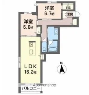 べレオガーデンズ弥右衛門【1階】の間取り