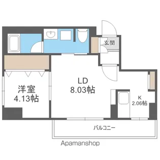 レジディア大通西【7階】の間取り