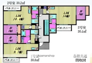 MARK DUO岩槻【3階】の間取り