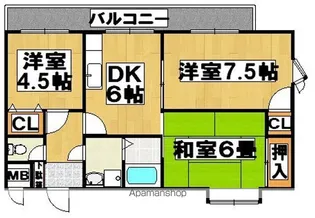 パークサイドナガソネ【2階】の間取り