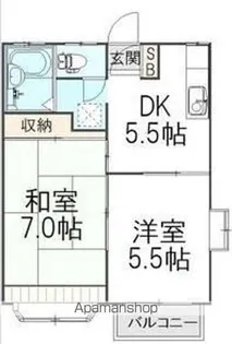 シャトル鹿島【2階】の間取り