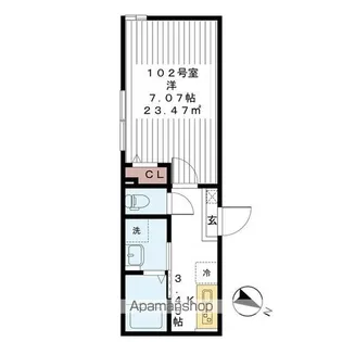 アージュドール新検見川【1階】の間取り