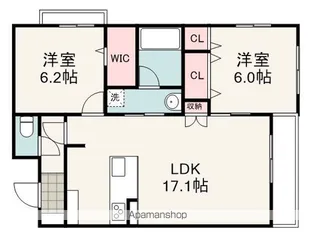 メゾンド・トラスト稲川【201号室】の間取り