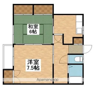 グリーンハイツ女池【105号室】の間取り