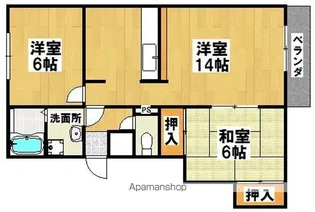 コートロッジパートⅠ【205号室】の間取り
