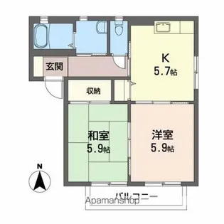 グランデュールA【1階】の間取り