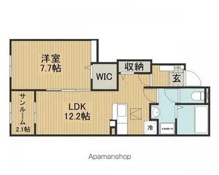 メゾンボヌール【1階】の間取り
