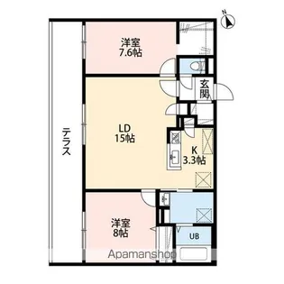 GRANDZABO HONCHO【102号室】の間取り
