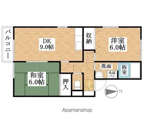 リバーサイドハウス【201号室】の間取り