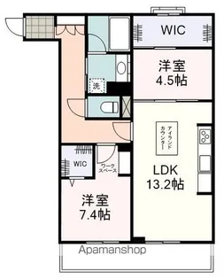 静岡県静岡市葵区柚木町【マンション】の間取り