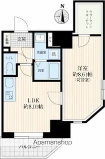 プライムブリス森下スタジオ【201号室】の間取り