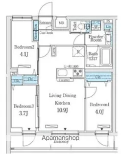 東京都中野区本町5丁目【マンション】の間取り