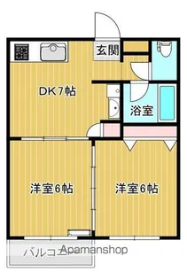 メゾン花野【102号室】の間取り