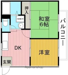 リバーハイツ【1階】の間取り