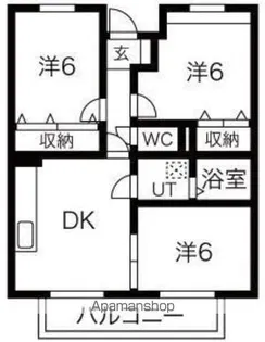 ノースパークS【2階】の間取り
