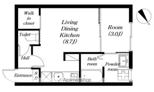 ラクス【101号室】の間取り