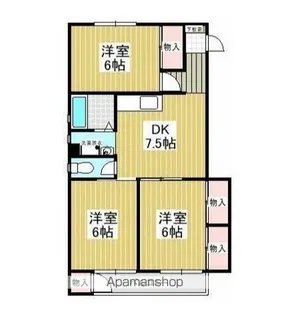 LEVANTE【103号室】の間取り