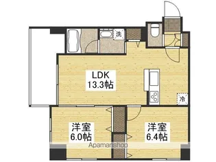 COCO川西町【2階】の間取り