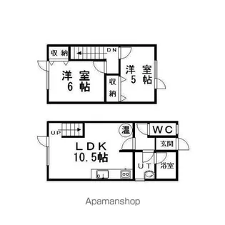 中央マンション【1階】の間取り