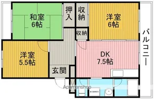 リバーサイド野畑【3階】の間取り