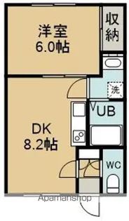 クレイドル富岡Ⅱ【2階】の間取り