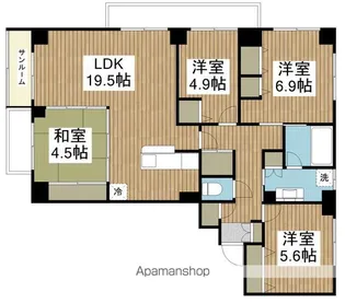 パルステージ関屋【4階】の間取り