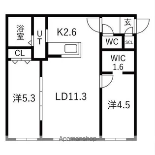 APPLAUSE GATEWAY【402号室】の間取り