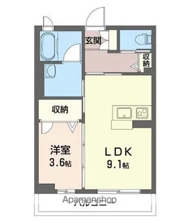 グランディールⅣ【102号室号室】の間取り