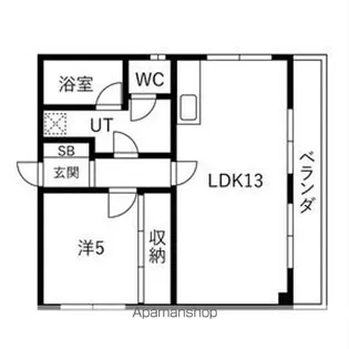シャトー上社【401号室】の間取り